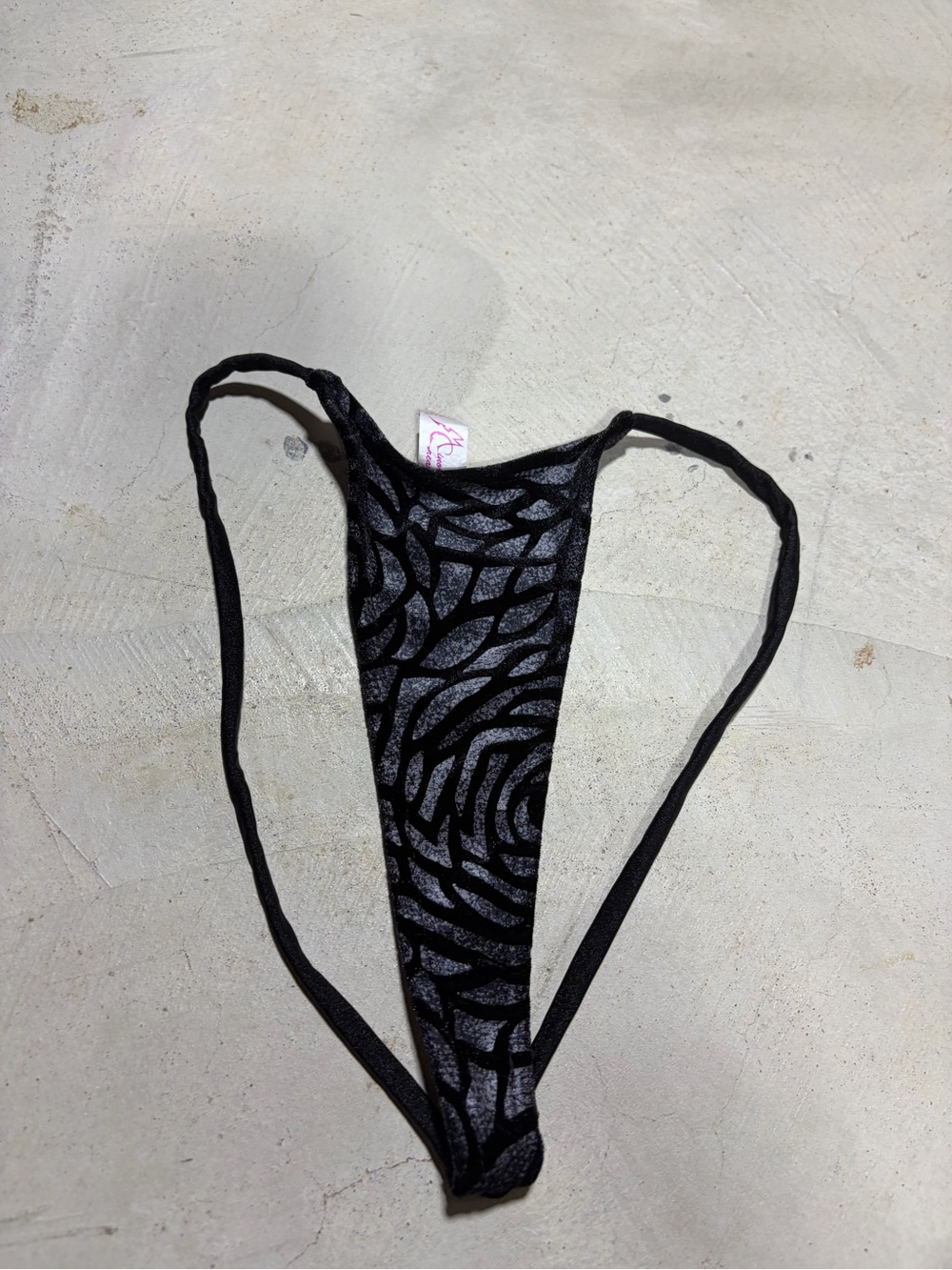 Minor creations velvet Black Patterned One-size panties